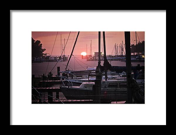 Harbor Framed Print featuring the photograph Sunset Harbor by Kelly Reber