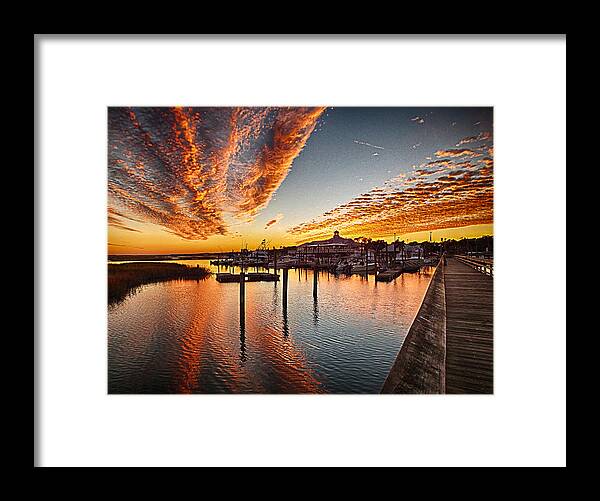 Sunset Framed Print featuring the photograph Sunset in Murells Inlet by Bill Barber