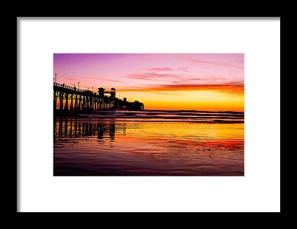 California Framed Print featuring the photograph Sunset in Oceanside by Ben Graham