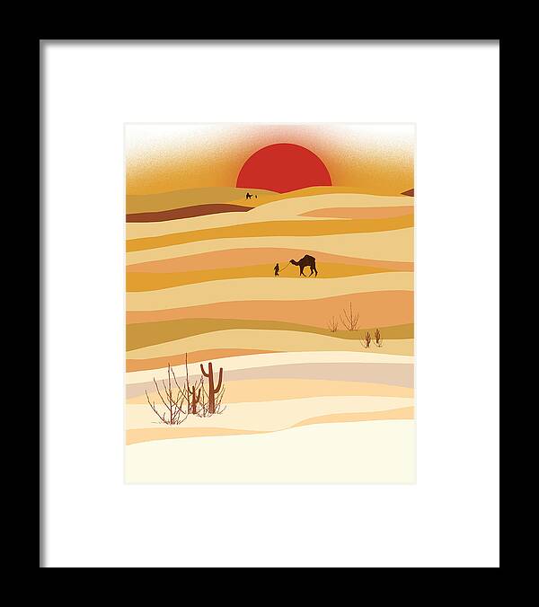 #faatoppicks Framed Print featuring the photograph Sunset in the desert by Neelanjana Bandyopadhyay