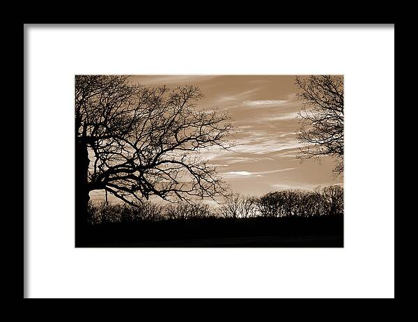 Sunset Framed Print featuring the photograph Sunset is Sepia by Jeanne May