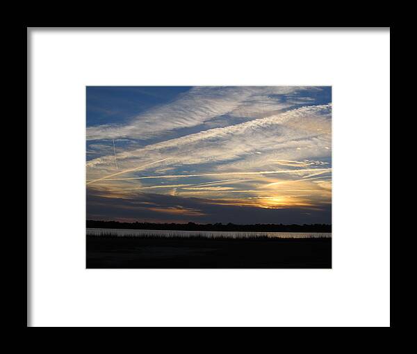 Sun Framed Print featuring the photograph Sunset Light Show by Joetta Beauford