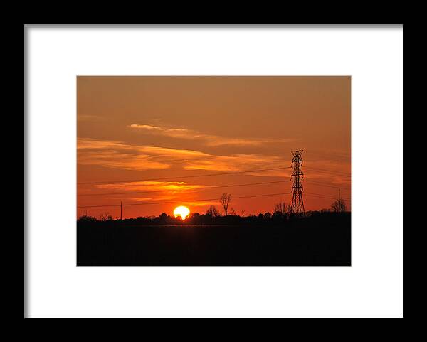 Sunset Framed Print featuring the photograph Sunset by Linda Segerson