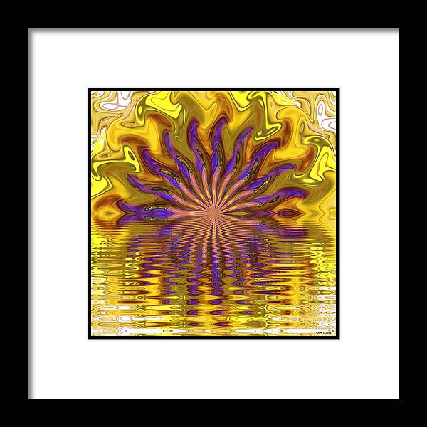 Sunset Of Sorts Framed Print featuring the digital art Sunset of Sorts by Elizabeth McTaggart