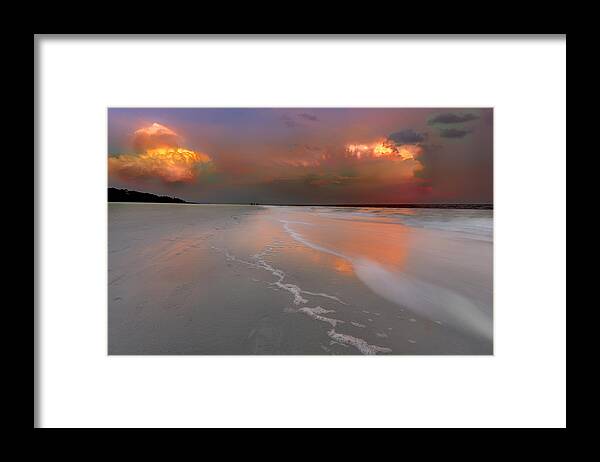 Atlantic Ocean Framed Print featuring the photograph Sunset on Hilton Head Island by Peter Lakomy