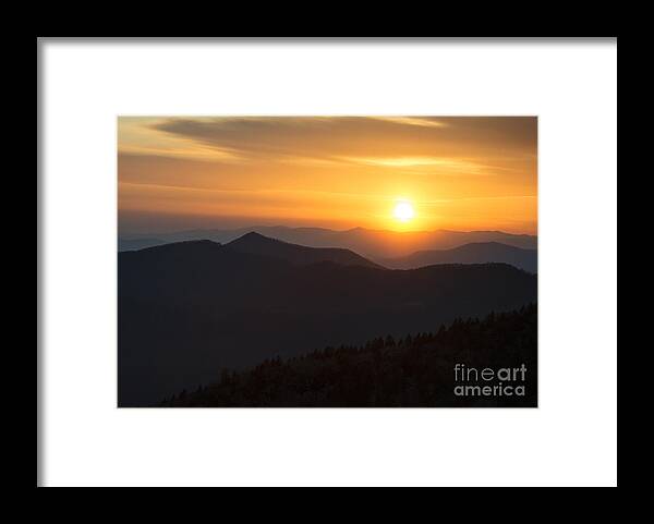 Landscape Framed Print featuring the photograph Sunset on the Parkway by Louise St Romain