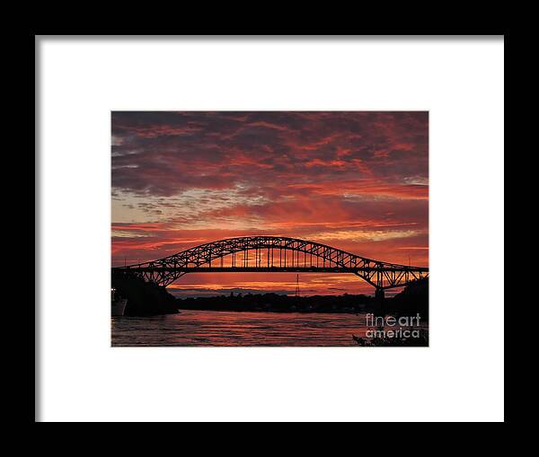 Waterscape Framed Print featuring the photograph Sunset On The Piscataqua     by Marcia Lee Jones
