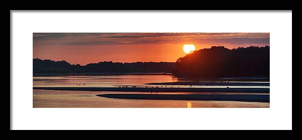 Wisconsin River Framed Print featuring the photograph Sunset on the Wisconsin River by Leda Robertson