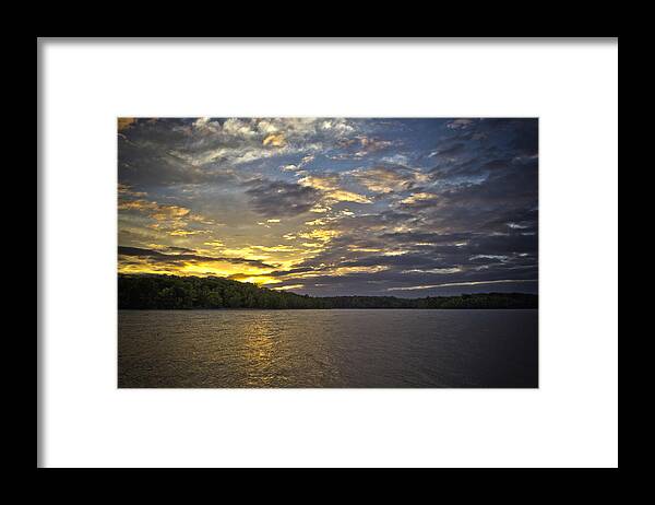 Kerr Lake State Recreation Area Framed Print featuring the photograph Sunset Over Kerr Lake by Ben Shields