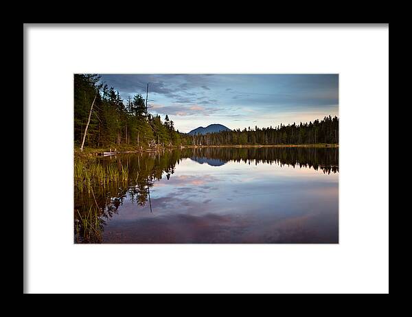 Sunset Framed Print featuring the photograph Sunset Shoal Pond Pemigewasset Wilderness by Benjamin Dahl