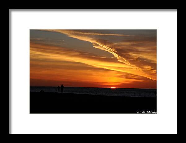 Sunset Framed Print featuring the photograph Sunset Sliver by Ken Arcia