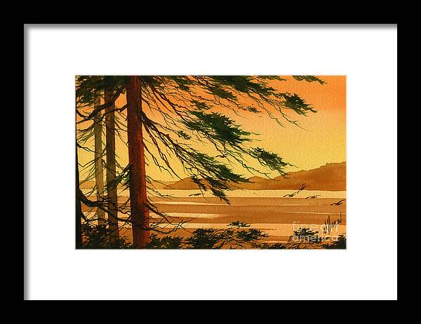 Sunset Framed Print featuring the painting Sunset Splendor by James Williamson