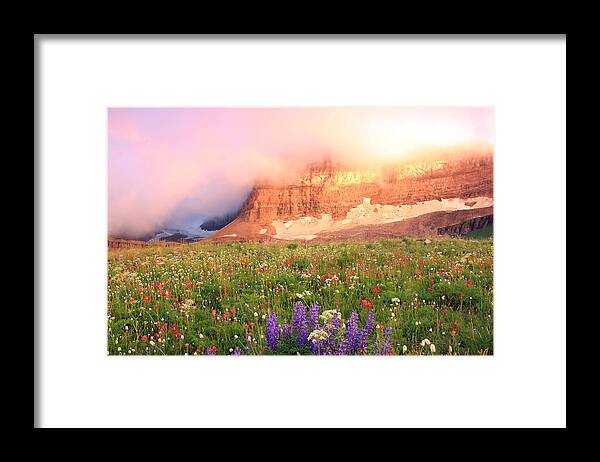 Sunset Framed Print featuring the photograph Sunset splendor on Mount Timpanogos by Wasatch Light