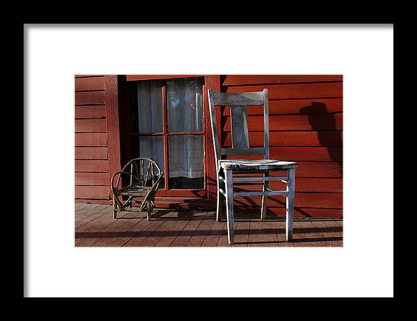 Chairs Framed Print featuring the photograph Home Just Fits by Jeff Mize