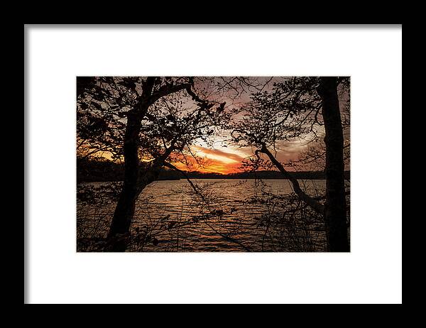 Sunset Framed Print featuring the photograph Sunset Wakeby Pond by Frank Winters
