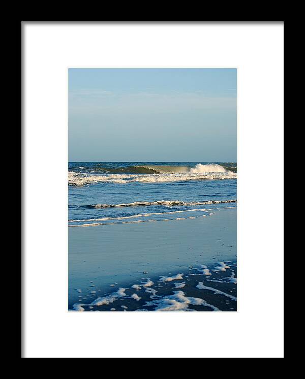 Waves Framed Print featuring the photograph Sunset Waves by Kelly Nowak
