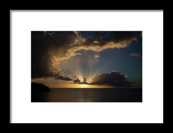 Scenics Framed Print featuring the photograph Sunset With Clouds by Alex Sharp