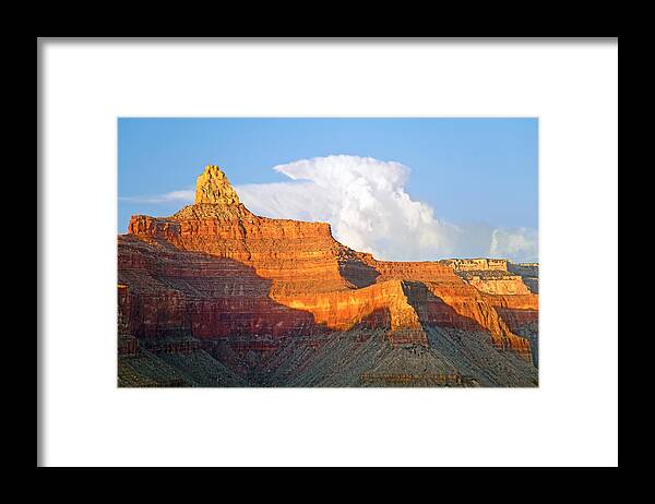Grand Canyon Framed Print featuring the photograph Sunset Zoroaster Temple Grand Canyon by Steven Barrows