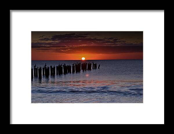 Sunset Framed Print featuring the photograph Sunset...Naples Style by Melanie Moraga