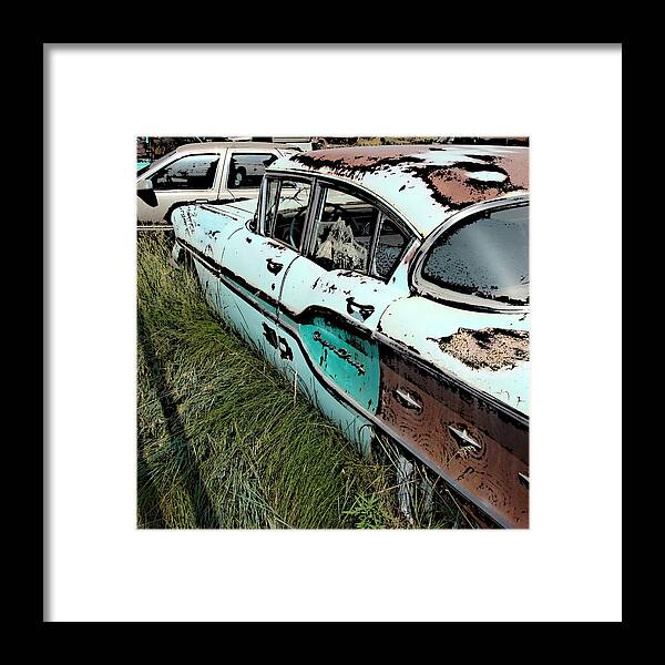 Chevy Framed Print featuring the digital art Super Chevy II by Cathy Anderson