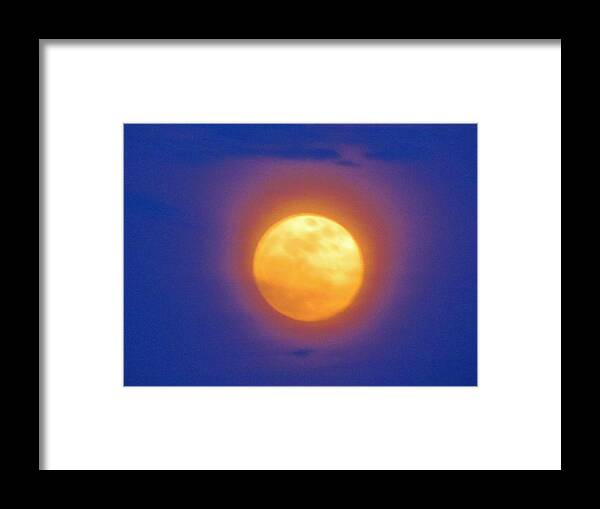 Unique Framed Print featuring the photograph Super Moon by Cynthia Guinn