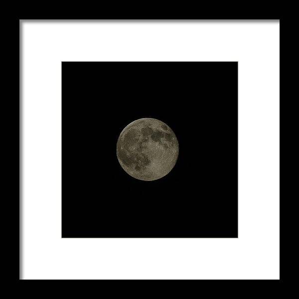 Dslr Framed Print featuring the photograph #super #moon #night #space #science by Chad Schwartzenberger