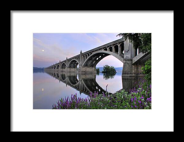 Moon Framed Print featuring the photograph Super Moon Over The Susquehanna by Dan Myers