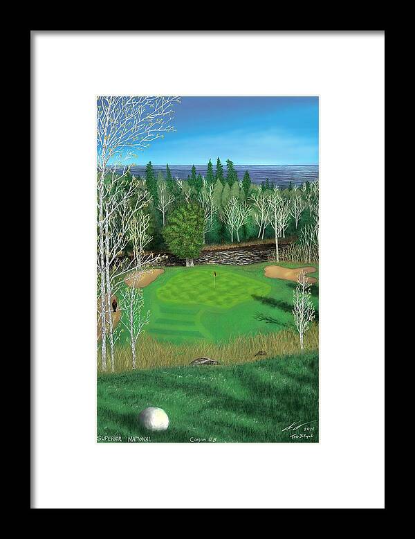 Galaxy Note Framed Print featuring the digital art Superior National Golf Canyon 8 by Troy Stapek