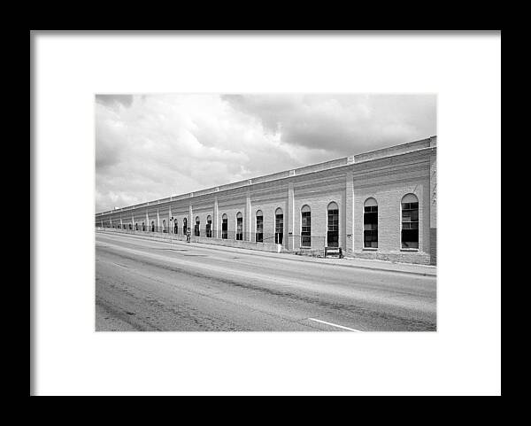 Black & White Framed Print featuring the photograph Superior Plating Building by Mike Evangelist
