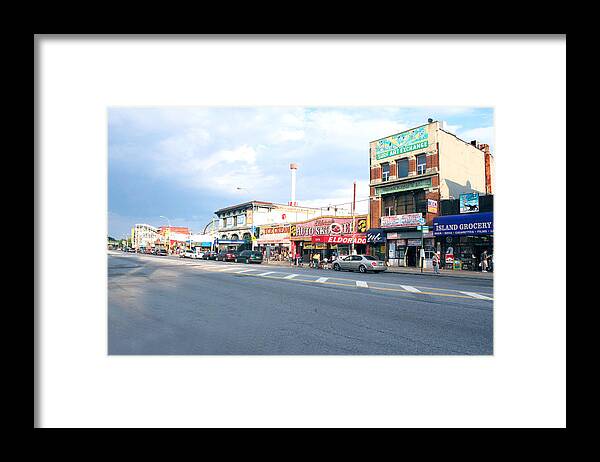City Framed Print featuring the photograph Surf Avenue in Coney Island by Ann Murphy