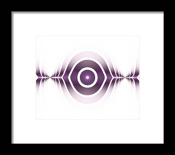 Malakhova Framed Print featuring the digital art Surface Waves - Purple by Anastasiya Malakhova