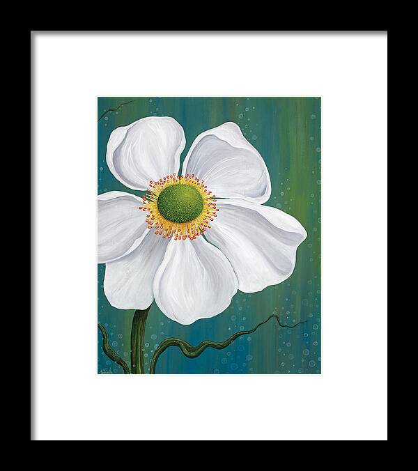 Floral Framed Print featuring the painting Surfacing by Tanielle Childers