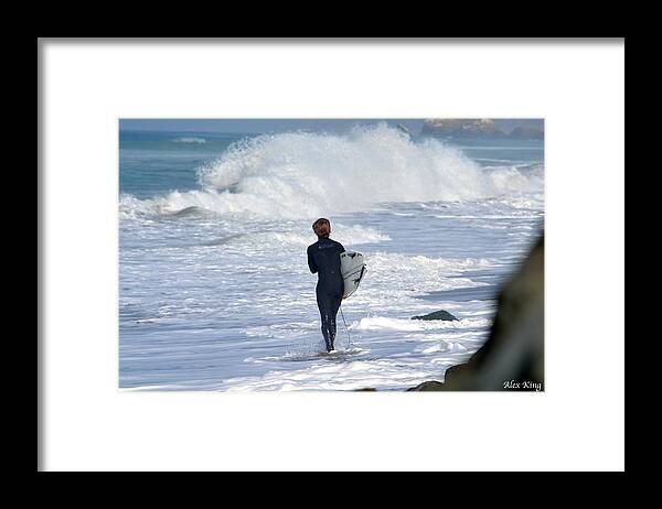 Water Framed Print featuring the photograph Surfer by Alex King
