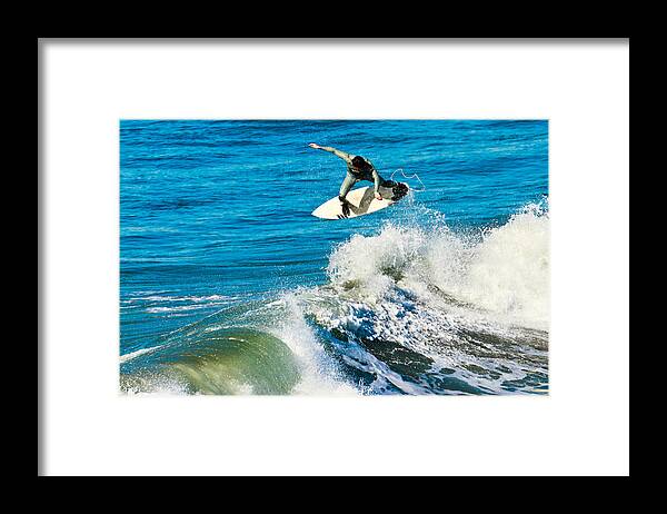 Surfer Framed Print featuring the photograph Surfing in Oceanside 2 by Ben Graham