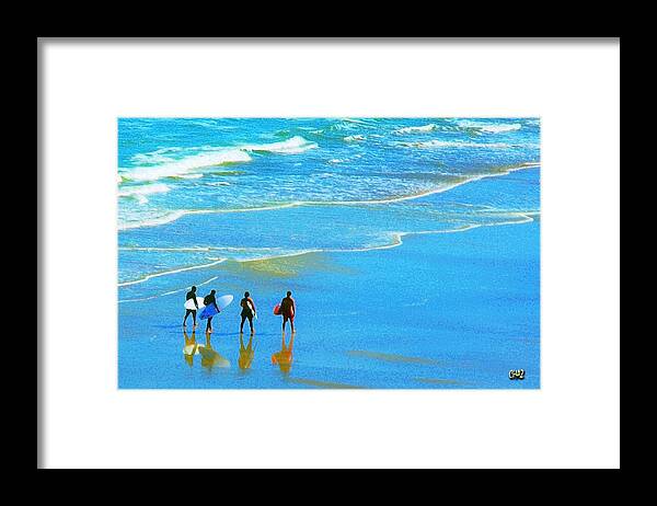 Sports Framed Print featuring the photograph Surfing Quartet by CHAZ Daugherty