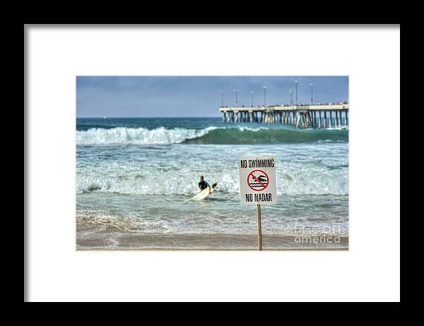 Venice Beach Framed Print featuring the photograph Surfing Venice Beach CA by David Zanzinger