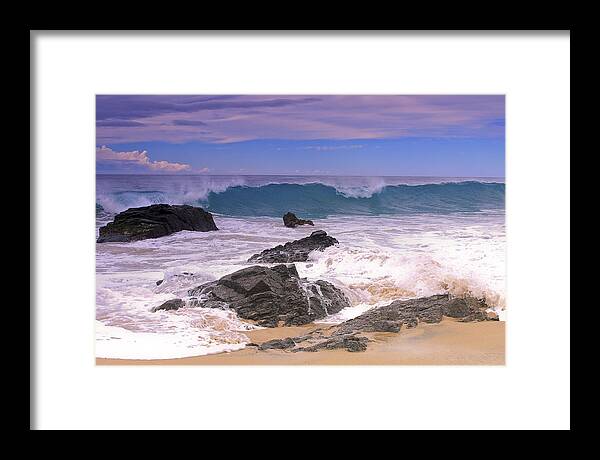 Seascape Framed Print featuring the photograph Storm Offshore by Robert McKinstry