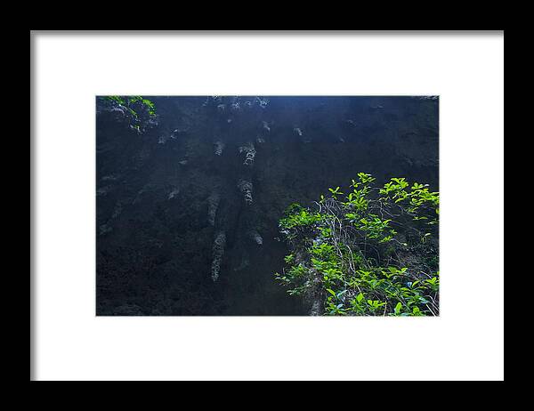 Mystery Framed Print featuring the photograph Surreal Stalactites At The Camuy Caverns by Sandra Pena de Ortiz