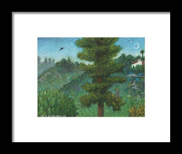 View Framed Print featuring the pastel Susan's View by Michael Heikkinen