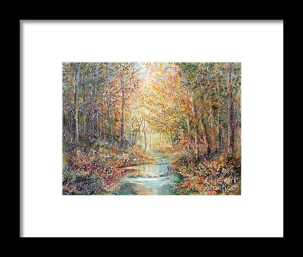 Landscape Framed Print featuring the painting Swallows Creek by Marilyn Young