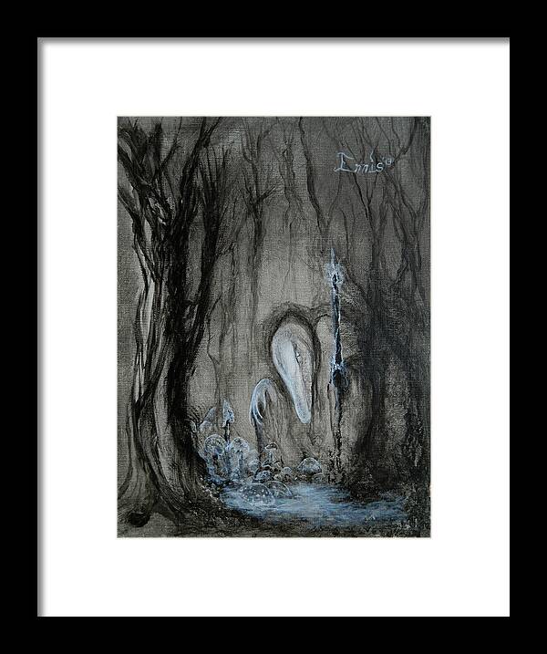 Ennis Framed Print featuring the painting Swamp Shaman by Christophe Ennis