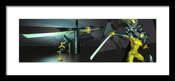 Sward Framed Print featuring the digital art Sward and Glass by Andrei SKY