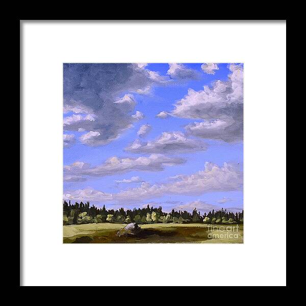 Sweden Framed Print featuring the painting Sweden in spring by Ric Nagualero