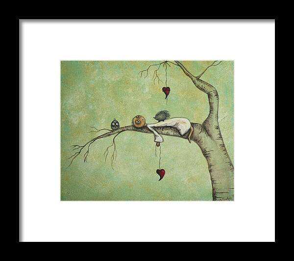 Whimsical Art Framed Print featuring the painting Sweet Dreams by Charlene Murray Zatloukal