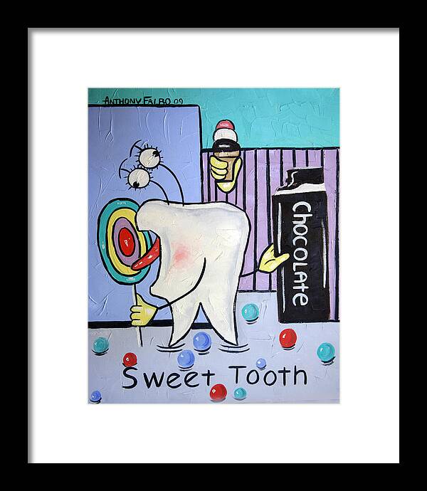 Sweet Tooth Framed Prints Framed Print featuring the painting Sweet Tooth by Anthony Falbo