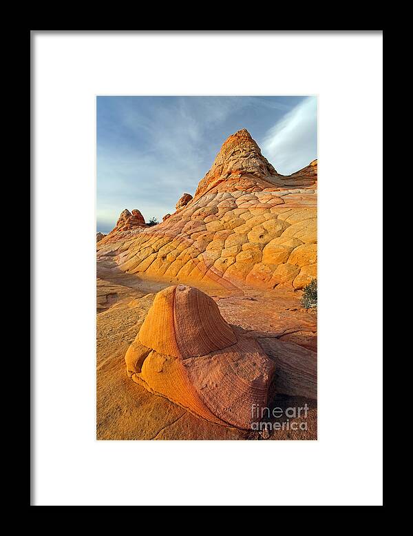 Desert Framed Print featuring the photograph Swirl Rock by Bill Singleton