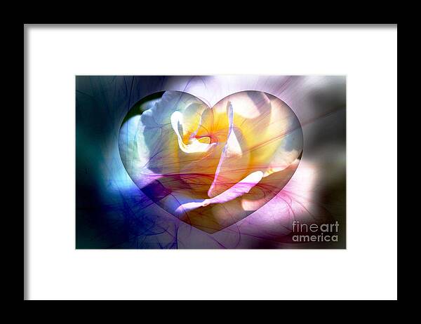 Heart Framed Print featuring the photograph Swirls of Love And Hope by Judy Palkimas