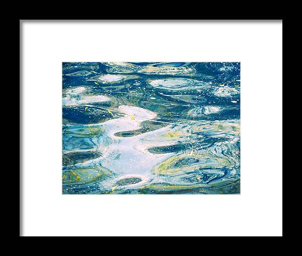 Blue Framed Print featuring the photograph Swirly Pond by Jessica Levant