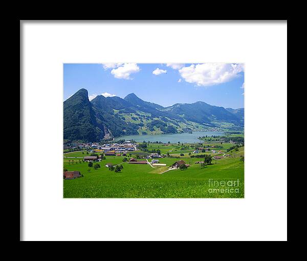 Alps Framed Print featuring the photograph Swiss Landscape by Amanda Mohler