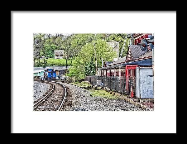 Train Framed Print featuring the photograph Sykesville Train by Timothy Hacker